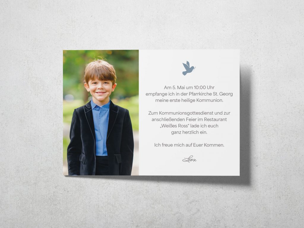 Kommunion_Taube_Blau_A6_quer_innen